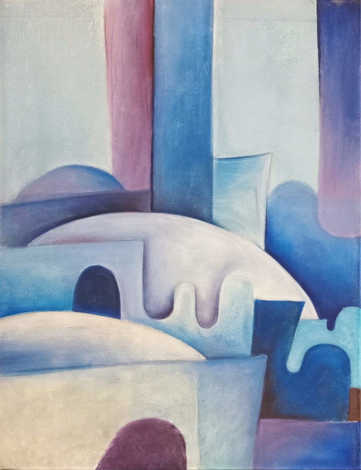 Abderrahmane Rahoule – Sans Titre, 1972 – Huile sur toile – 80x60 cm